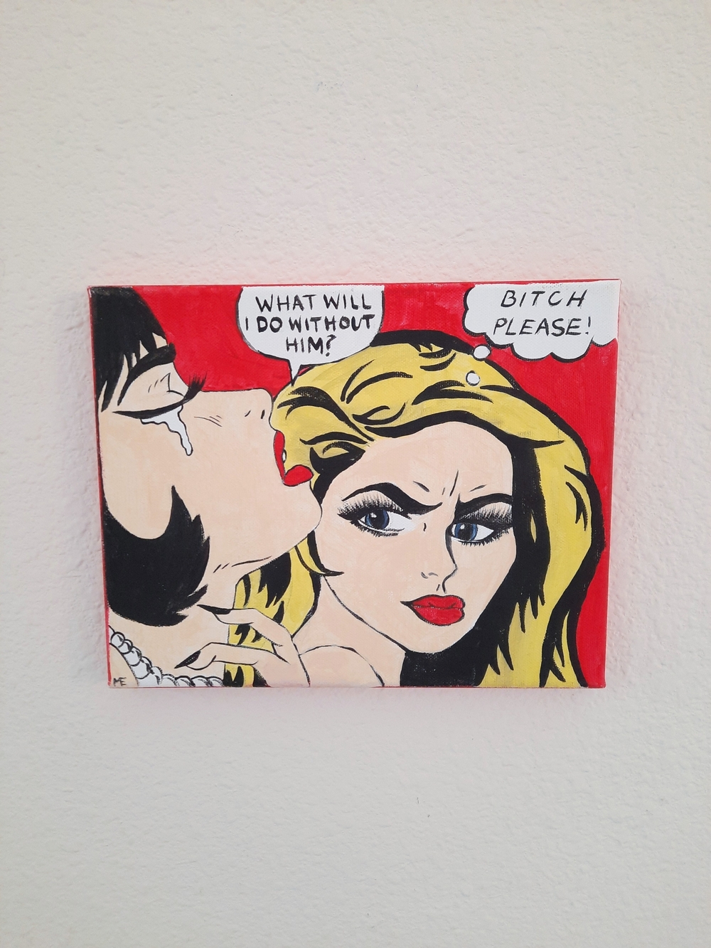 Retro Cartoon/Comic Pop Art Handmade Painting